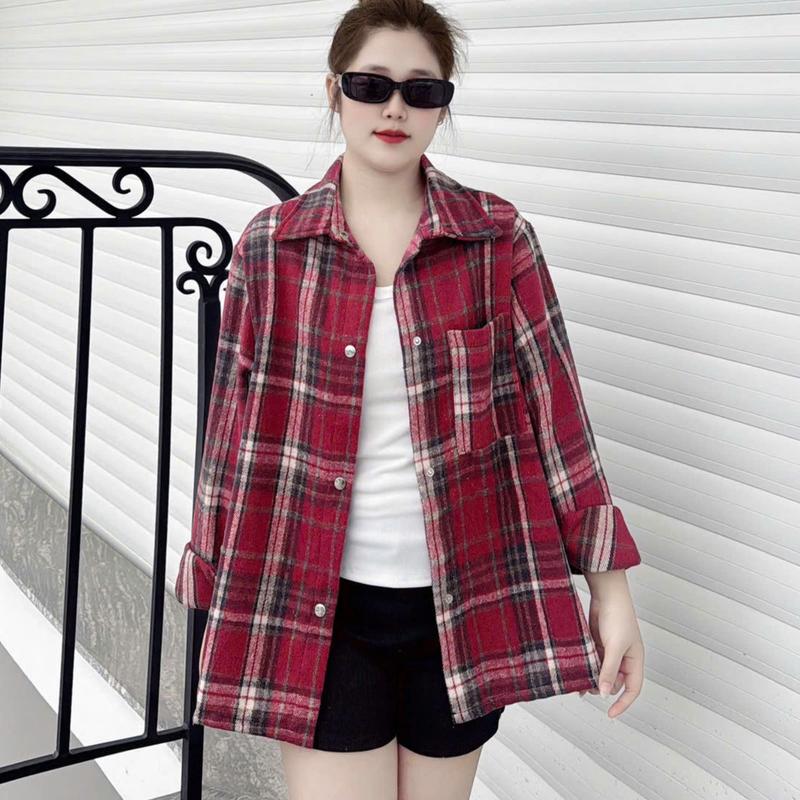 ( Deal Tết ) Áo khoác sơ mi dạ tay dài có nón chất dày dặn form rộng nam nữ unisex