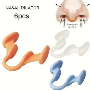 Silicone Anti Snoring Nose Clip, 6 Counts/set Comfortable Professional Active Anti Snoring Equipment, Suitable for Adult Heads 22.05-23.62 Inch, Men Gifts, Cool Gadgets for Men, Swimming Accessories, Diving Swimming Goggles, Swim Kit