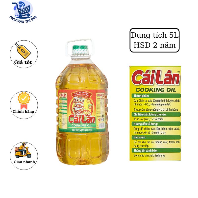 Dầu ăn Cái Lân 5L- HSD 2 năm