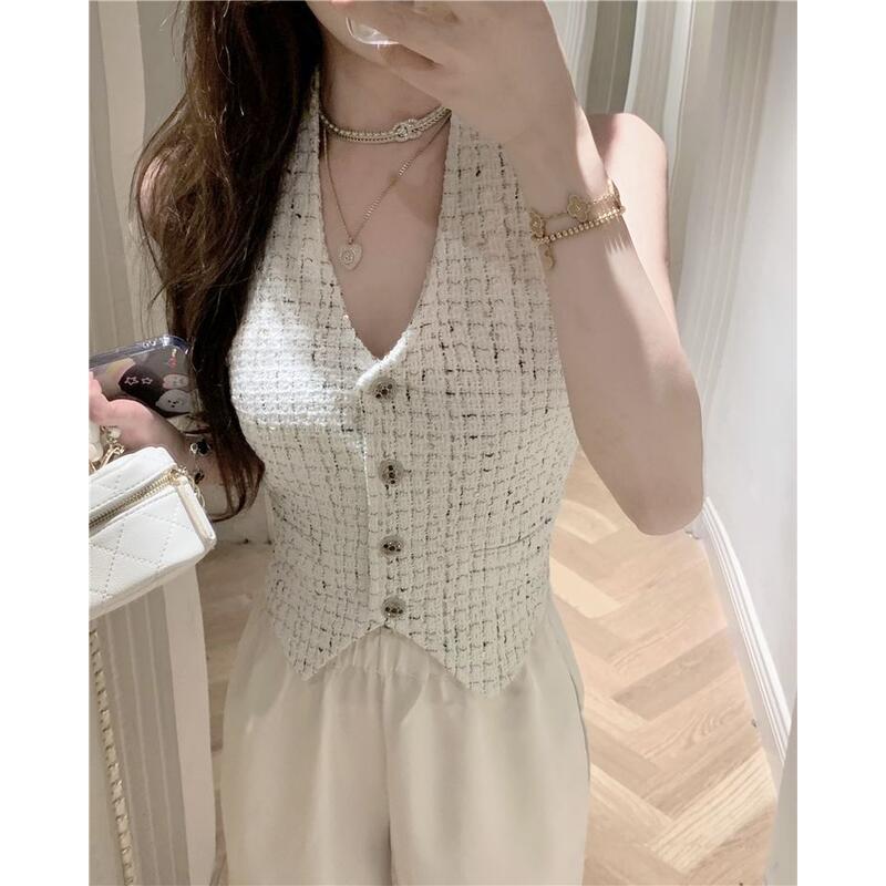Product Introduction of Cổ Yếm Phong Cách Hàn Quốc, Dễ Thương Và Gợi Cảm, Không Tay, Cổ Áo, Dành Cho Nữ, Thích Hợp Cho Mùa Hè, Dễ Phối Đồ 17