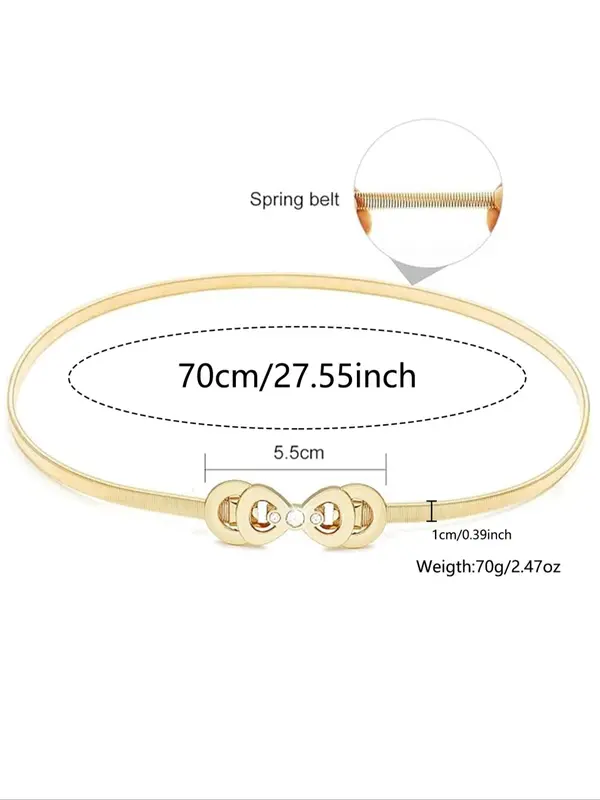 Women's Fashionable Bow Decor Belt, Casual Waistband for Jeans, Fashion Belt for Party, Daily Clothing Decor, Trendy All-match & Exquisite Belt for Birthday Gift 1