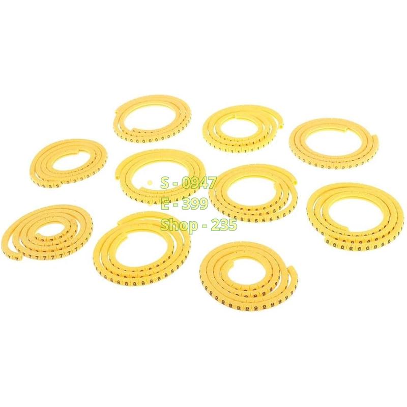 Combo 10 số đánh dấu dây bằng từ 0 đến 9 - 1 bộ 10 số, mỗi số 50 mắt - EC-2 Cable marker - Cable tag EC 2 4