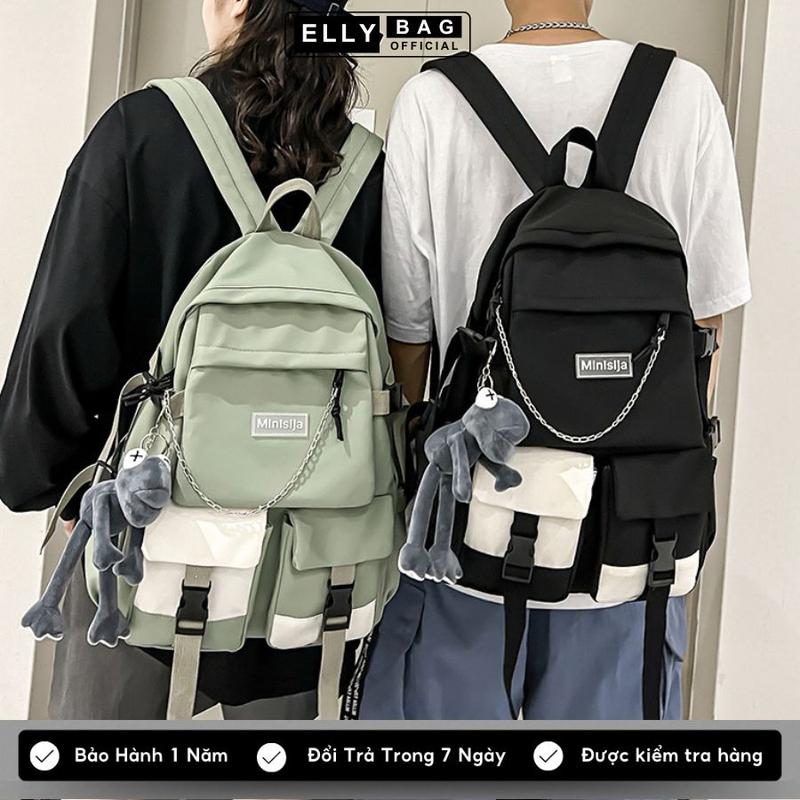 Balo đi học nam nữ Ba lô thời trang giá rẻ cá tính cặp đi học nam nữ nhiều ngăn đựng sách vở laptop ELLY BAG ulzzang Đeo Vai Chống Sốc Đựng Laptop 554