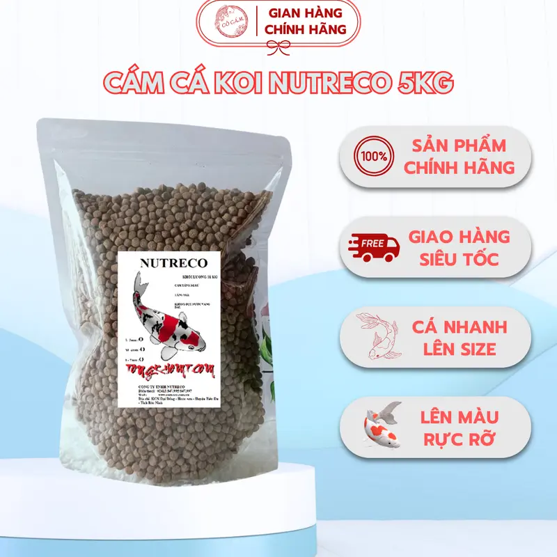 Cám cá koi Nutreco 5 kg - 5 túi HÀNG CHÍNH HÃNG 0