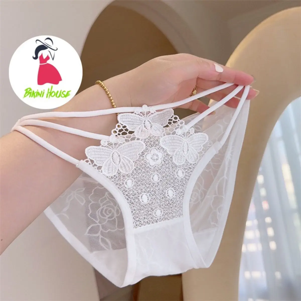 Quần Lót Nữ Ren Sexy Chun Đan Hông Gợi Cảm Tạo Đường Cong Quyến Rũ 9089