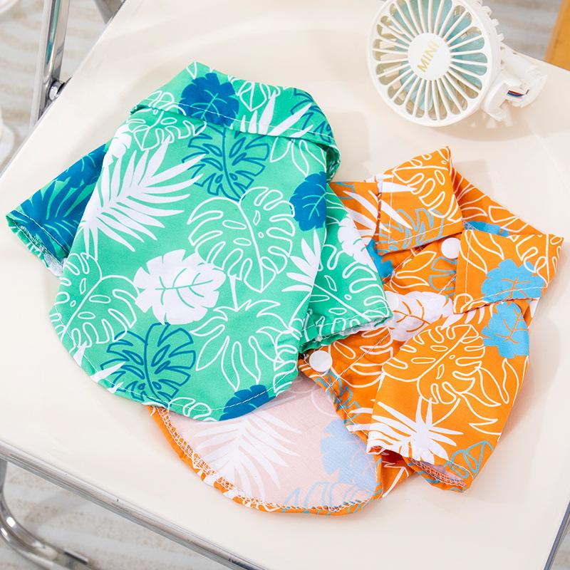 Product Introduction of Fashion Dog Shirt Puppy Breathable Coconut Tree Patern Shirt Cat Vest Chihuahua Yorkie Hawaiian Polo T-Shirts Pet Summer Clothes 28