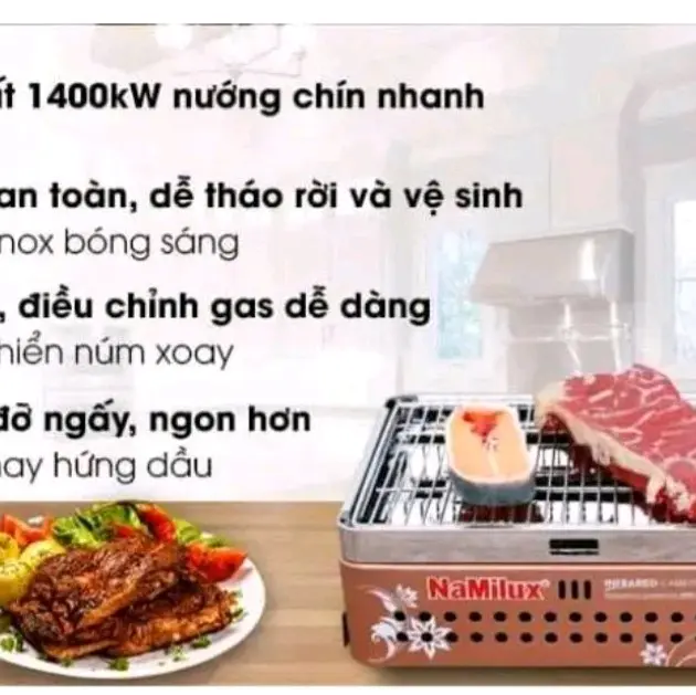 Bếp nướng hồng ngoại Namilux ,hàng chính hãng,sử dụng lon ga mini Namilux 2
