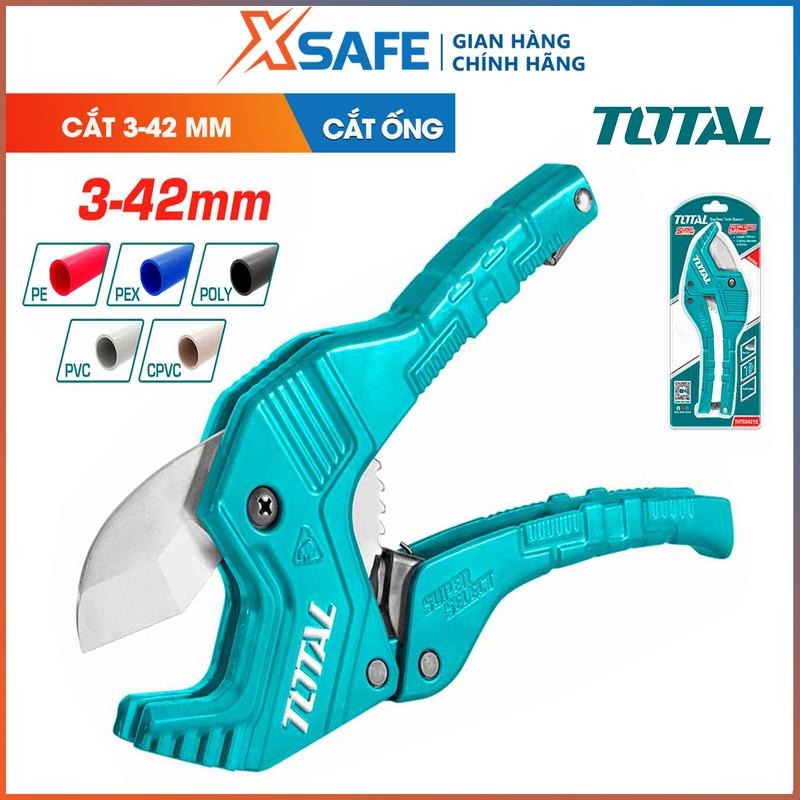 Dao cắt ống nhựa PVC Total, kéo cắt ống nước dài 193mm 225mm, Đường kính cắt 3-42mm