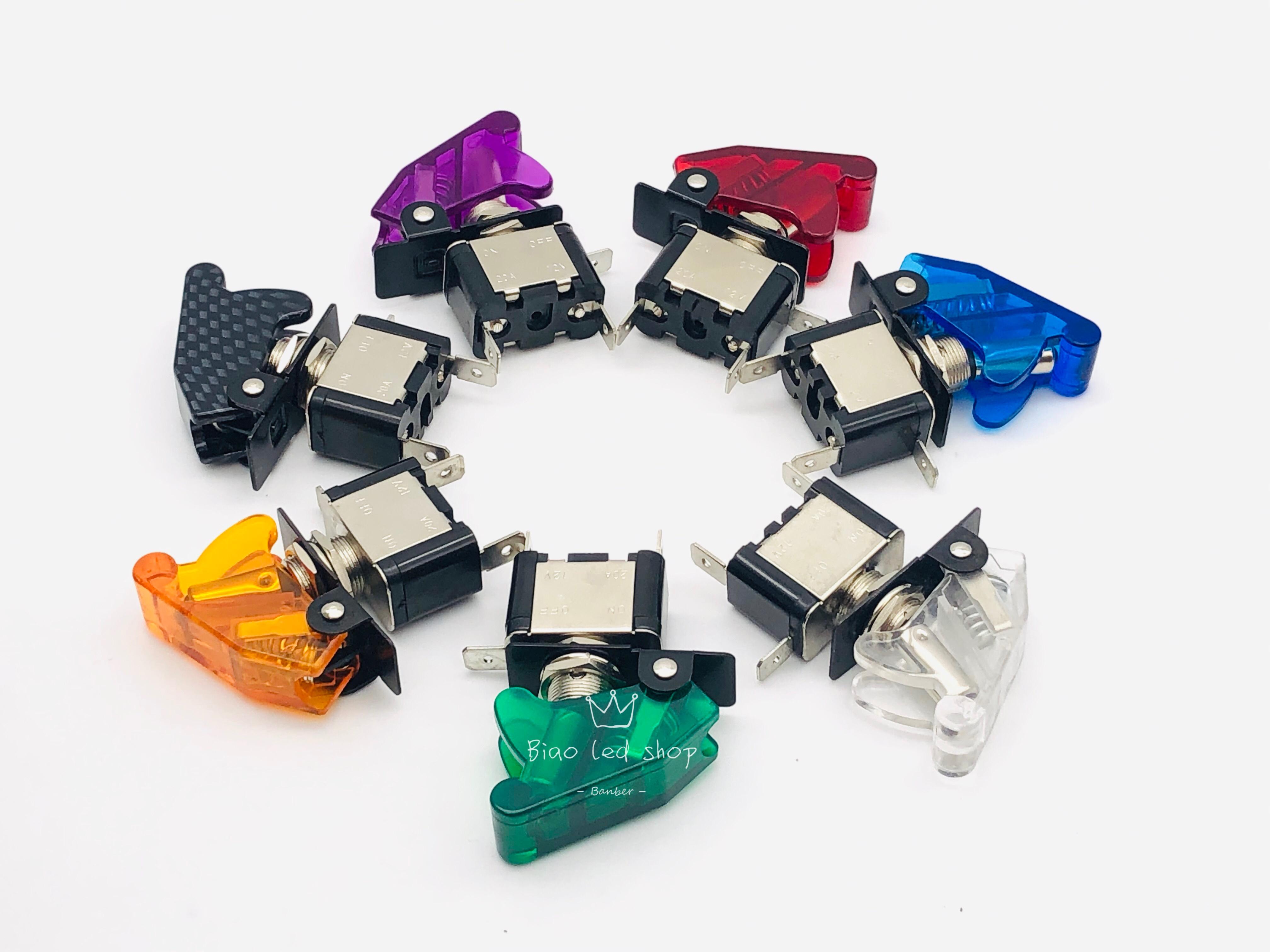 สินค้าแนะนำ สวิทช์ เครื่องบินคละสี 12V 24v 20A DC(ไฟแบต) สวิทช์ไฟ 12v คอปเตอร์  สวิตซ์ไฟฟ้า สำหรับรถ