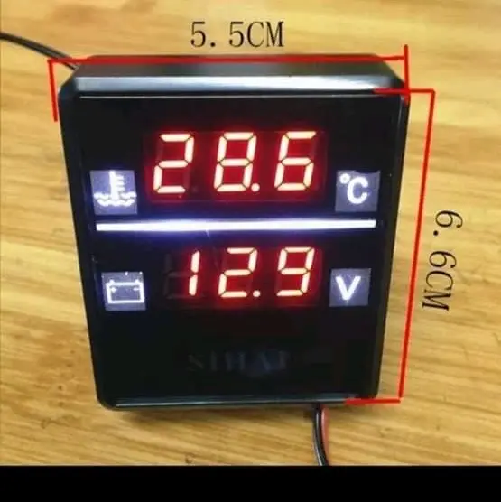 đồng hồ báo nhiệt độ động cơ, báo ắc quy 2 chế độ 7