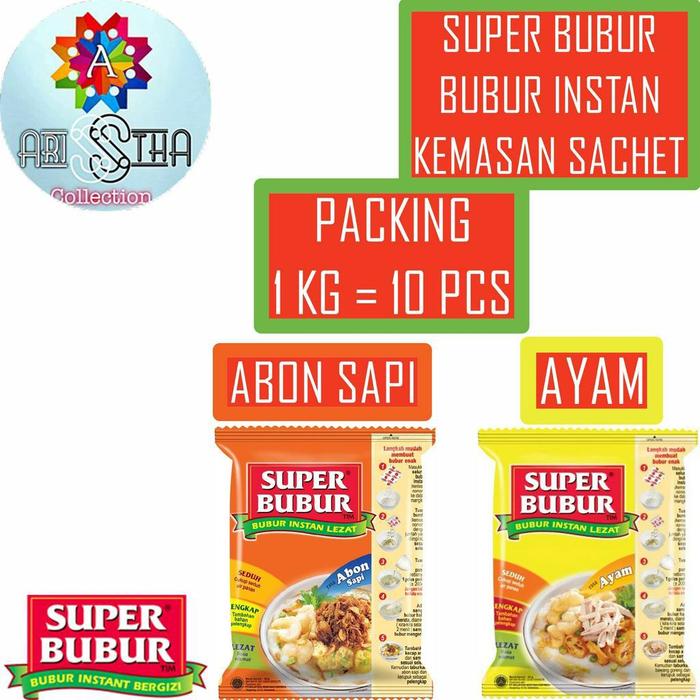 Gambar Super Bubur Ayam dan Abon Sapi Kemasan Sachet Rice dari Arisstha_Collection Kota Cirebon Tokopedia