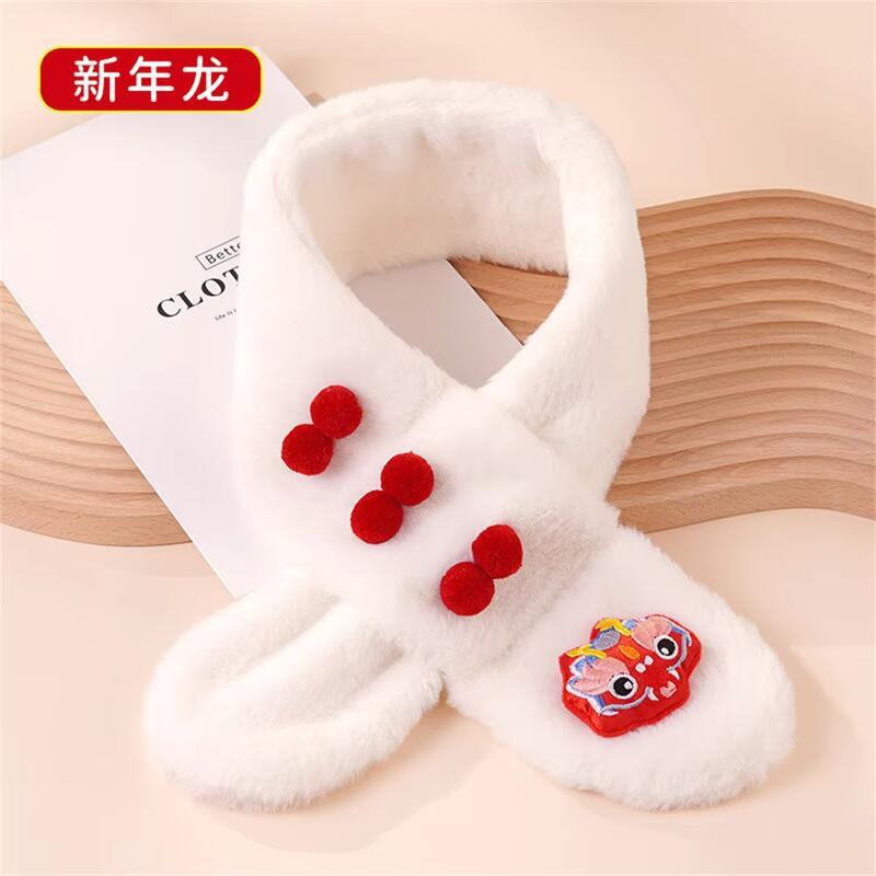 Product Introduction of 2025 Autumn Winter Soft Plush Children Cute Cartoon Girl Thick Warm Scarf Outdoor Kids Neckerchief Baby Accessories 3