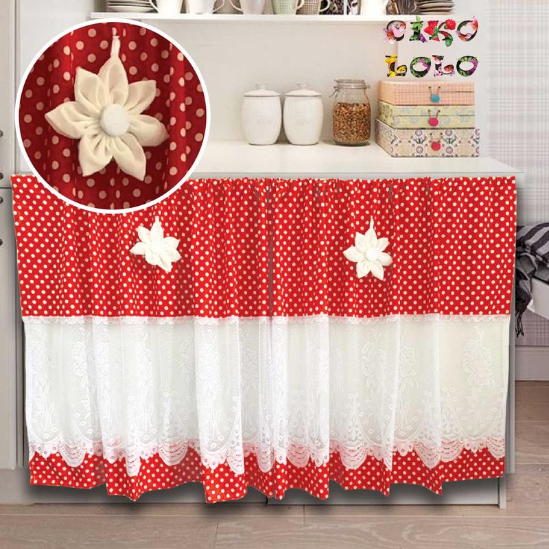 Product Introduction of Gorden Kolong Dapur Polkadot Renda Tengah Bunga 37