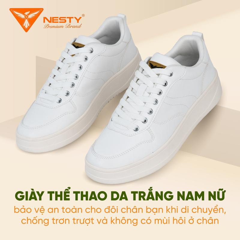 Giày Sneaker Nữ Trắng Đen Kem JEAN NESTY Chất Liệu Cao Su Tổng Hợp Siêu Nhẹ NT-8004 1
