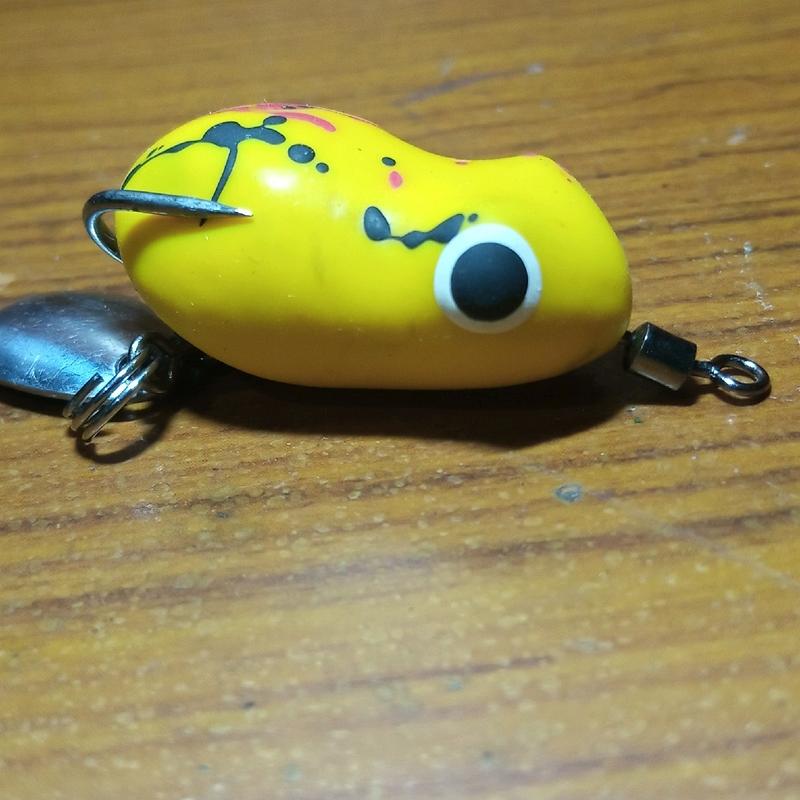 Soft Frog umpan casting 3cm dobel hook cor bulat 2