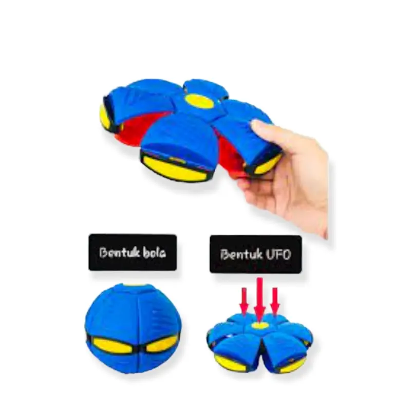 COD Bola UFO Magic Ball Loncat Mainan Anak - Bola Magic UFO Deformation Ball - Bola Magic Injak Ajaib Lampu plastik toys 2
