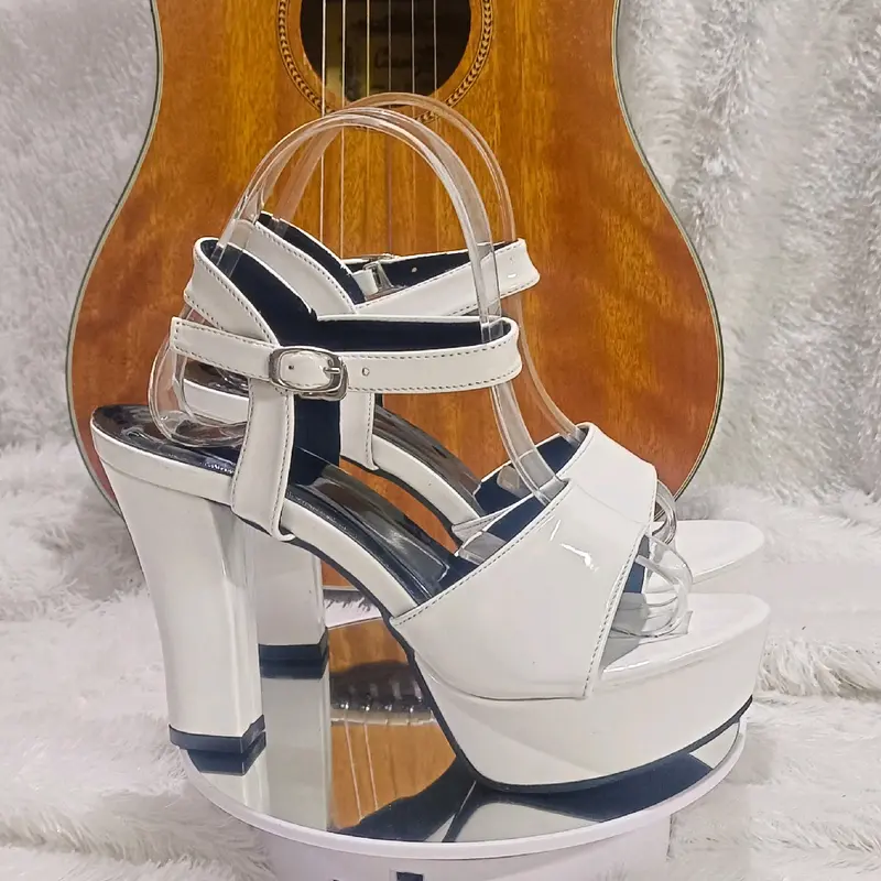 sandal hils double hak tinggi 10cm kode 001 Wanita 6