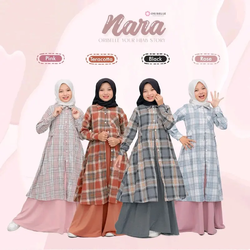 NARA BY ORIBELLE One Set Tunik + Inner Dress 1