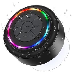 Portable Wireless Audio Speaker, Waterproof Speaker with RGB Light, Rechargeable Bluetooth-compatible Speaker for Bathroom, Outdoor, Beach, Travel, Party