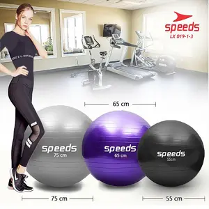 SPEEDS Gym Ball Bola Fitness Yoga Homegym Yogaball Diameter Bonus Pompa 019-3
