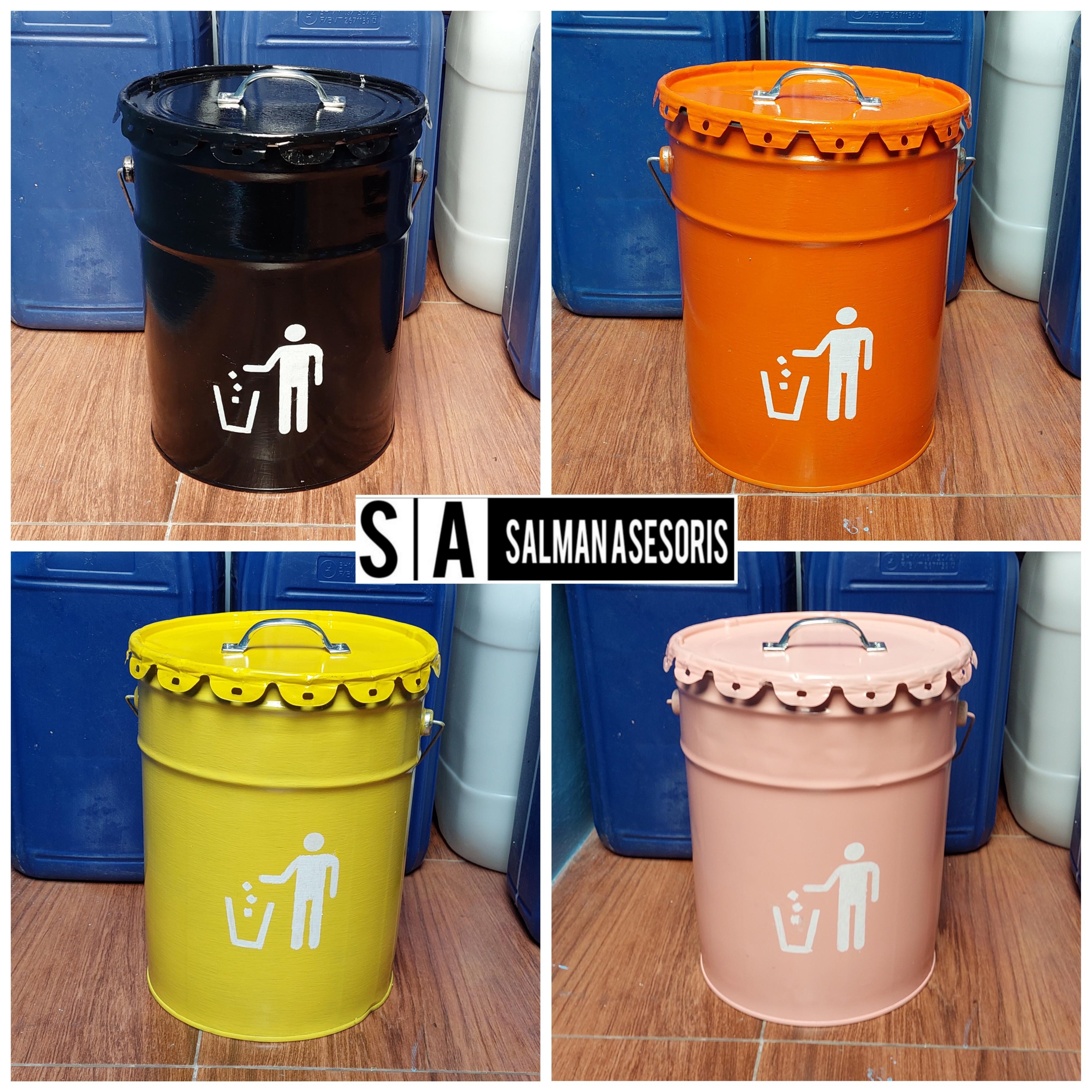 Tong Ember Kaleng Tempat Bakar Sampah 20 Liter Logo