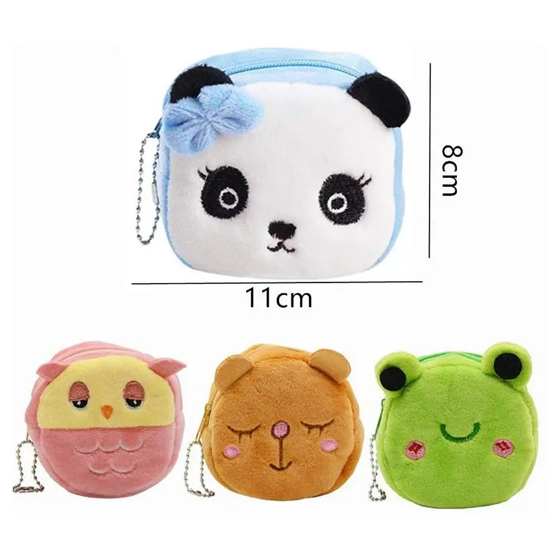 ví đựng tiền Xu Nhồi Bông Thiết Kế Động Vật Hoạt Hình Dễ Thương, 1 Cái, Túi Đựng Tiền Xu, Khay Đựng Tiền Xu, Ví, Túi Cầm Tay, Chủ Chìa Khóa, Túi Đựng Tai Nghe Và Cáp Dữ Liệu, Thích Hợp Làm Quà Tặng Cho Bé Trai Và Bé Gái Wallet Hình Chữ Nhật 8