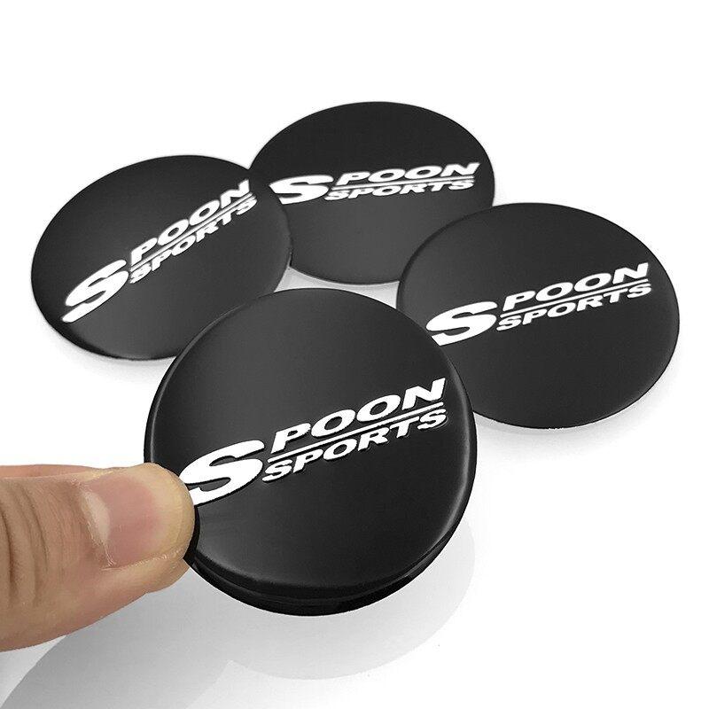 Style car (4PCS) 45mm Spoon Sports Wheel Center Rim Cap Car Emblem ...