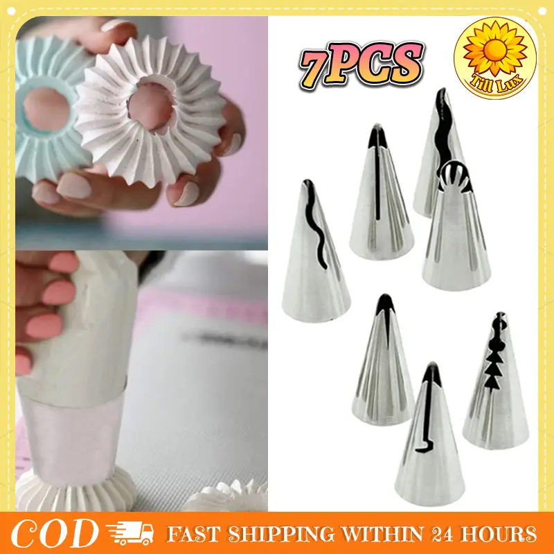 Spuit Korea Spuit Renda Spuit Set 7Pcs Stainless Steel Korea Renda Doll Dress Untuk Dekorasi Kue DIY