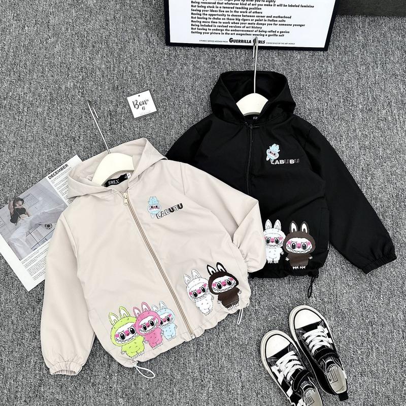  Áo khoác Labubu cho bé trai bé gái - Áo khoác gió chất liệu gió tráng 2 lớp trong lót lưới siêu xinh cho bé từ 10-20 kg - SUN KID'S 