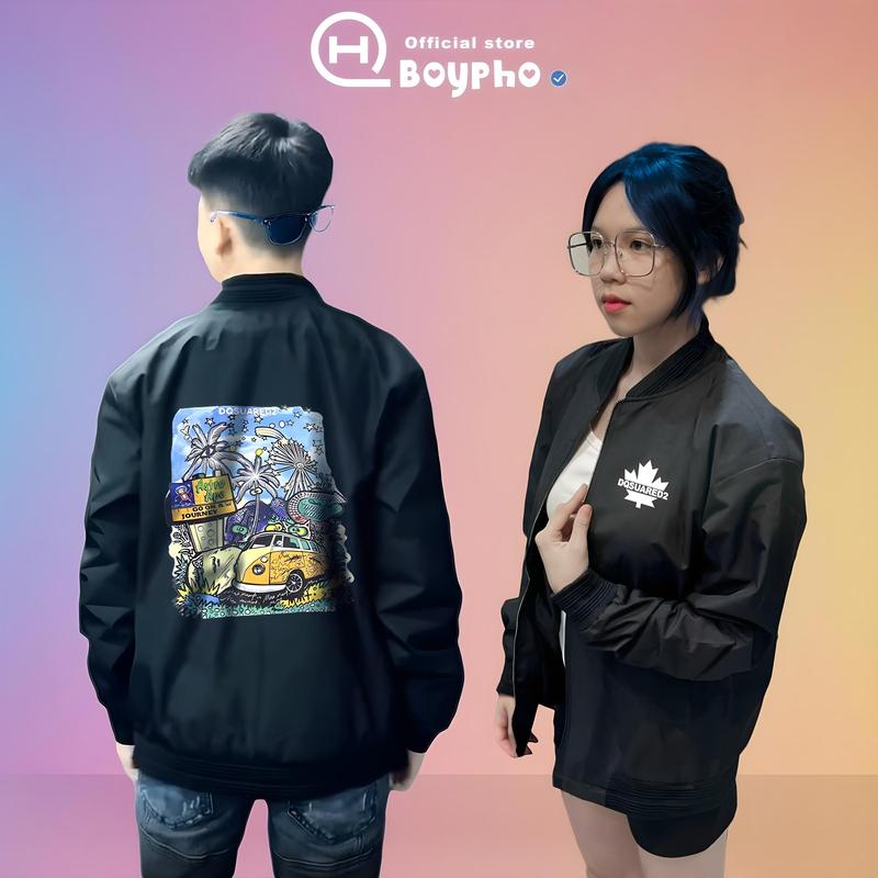 Áo khoác gió DS BEACH 2 lớp bo gân mới 2025 Menswear khoá zip