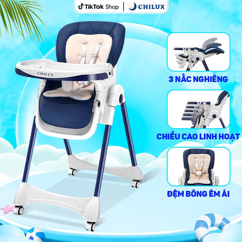 Ghế ăn dặm đa năng cao cấp Chilux Grow V - Có thể gấp gọn - Nâng hạ độ cao dễ dàng Cho Bé