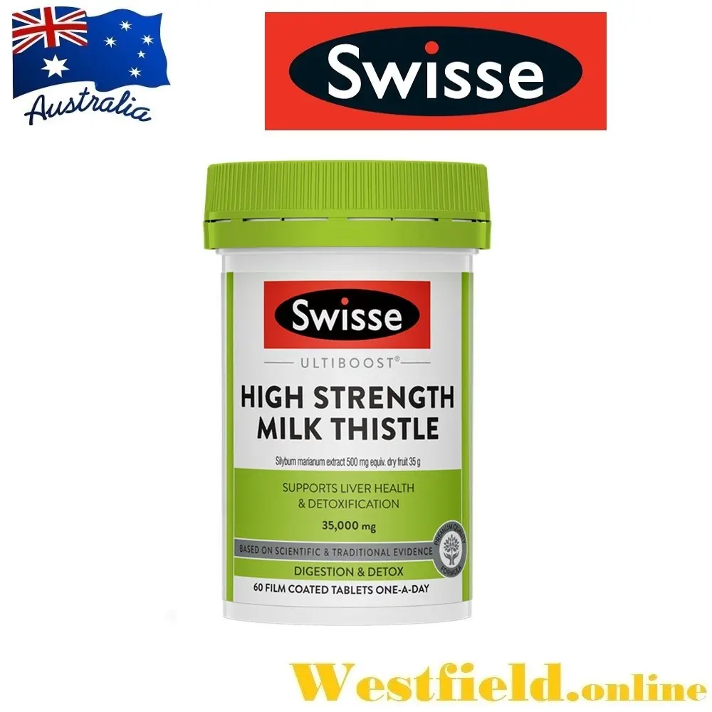 [Australia Import EXP 08/2027] Swisse Ultiboost High Strength Milk Thistle ( 60 Film Coated Tablets )