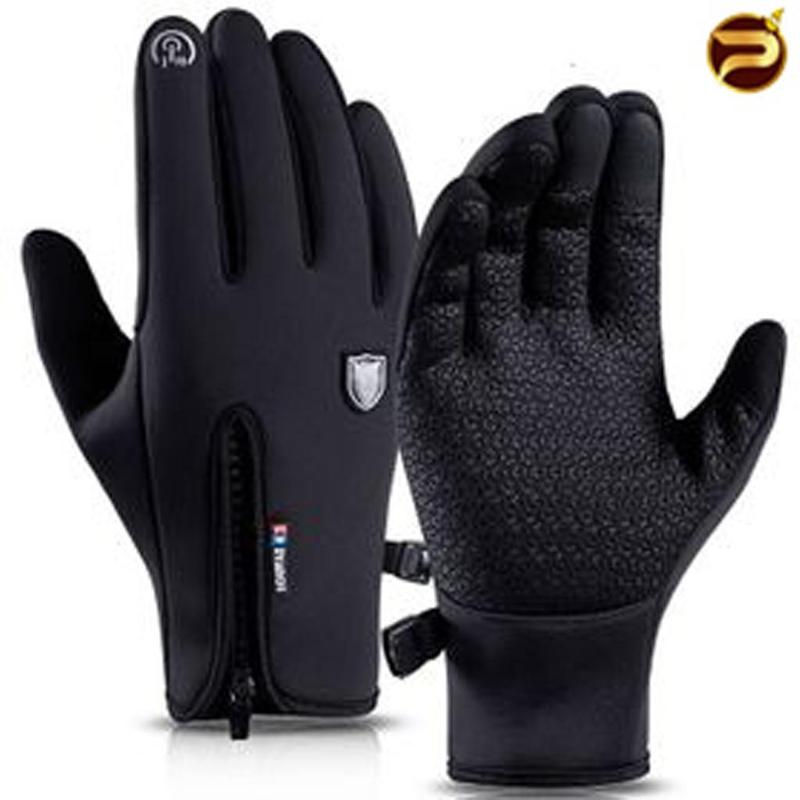  Găng Tay Xe Máy Bao Tay Đi Xe Găng tay Phượt Dài Ngón Có cảm ứng chống nước Cao Cấp Cao Su 