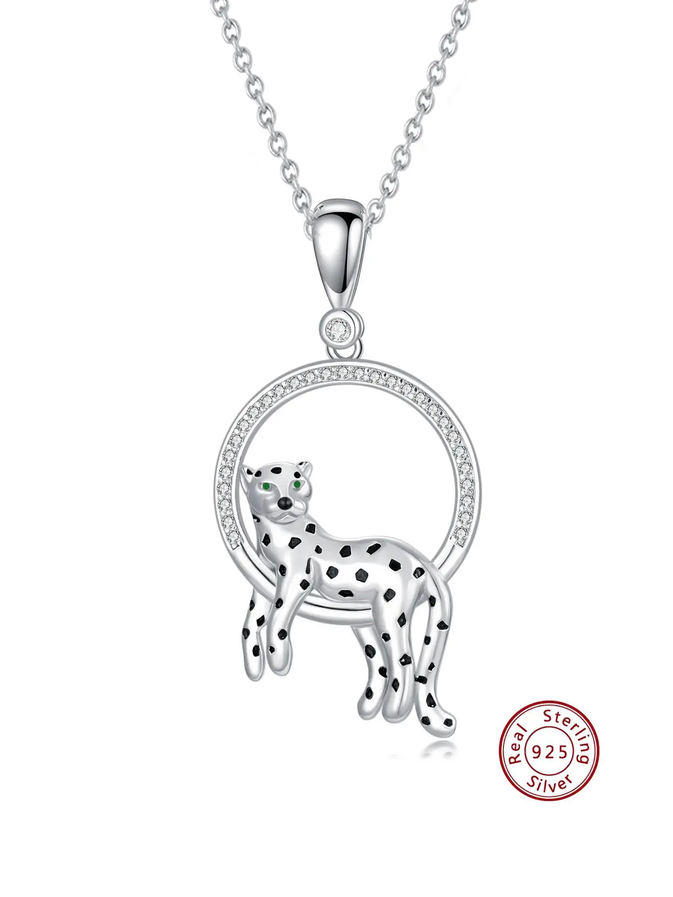 S925 Sterling Silver Leopard Design Pendant Necklace for Women & Girls, Fashion Jewelry for Party, Daily Clothing Decor, Trendy All-match Clean Girl Jewelry for Birthday Gift