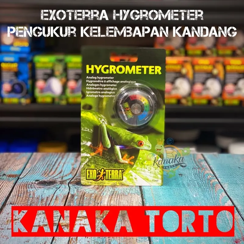 Exoterra Hygrometer Analog Pengukur Kelembapan Kandang Reptil Ular Kadal Torto Tortoise Kura