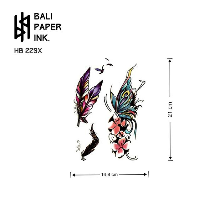 Gambar Tato Bulu Mrk HB229x Product Basic Temporarry Stiker Tato By Bali Paper Ink Halfarm - sesuai gambar, Standar dari Bali Paper Ink Kota Denpasar Tokopedia
