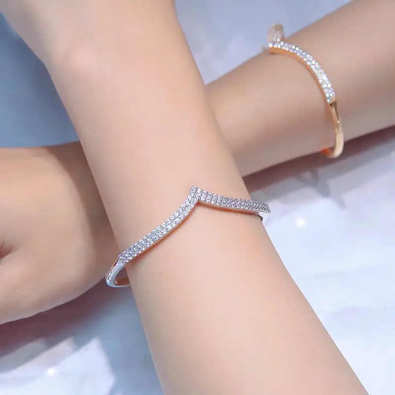 [ Beli 2 Produk Apapun Gratis 1 ] La Vienne - Florence - Gelang Bangle Titanium Wanita Anti Karat Aesthetic - Perhiasan Perempuan Elegan Mewah 4
