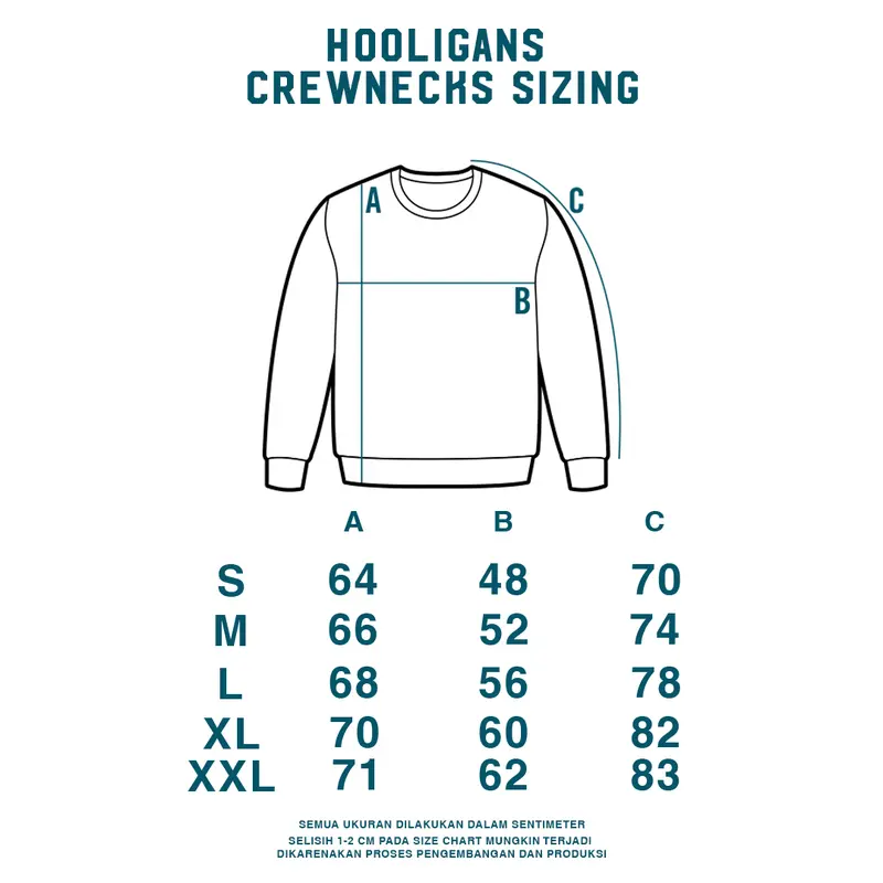 HOOLIGANS Sweater Crewneck Bold Visione - Black Crewneck Fleece Hitam Basic Nyaman Sablon 1