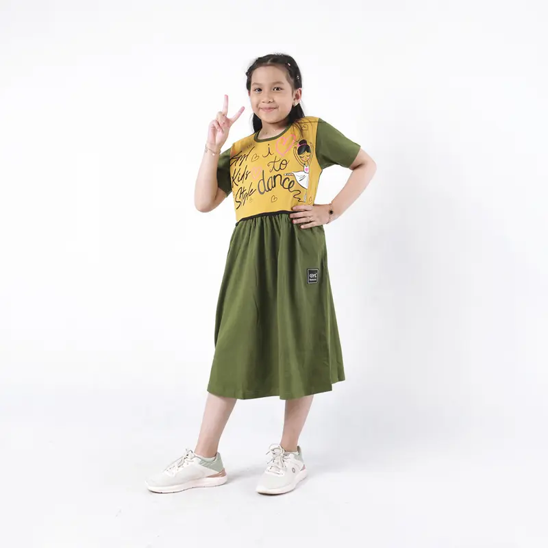 Gyl Kids baju anak perempuan cewek Tunik drees daster keren katun combed 20s kekinian lucu Home dress Best Seller Baju Distro Anak Fashion 2