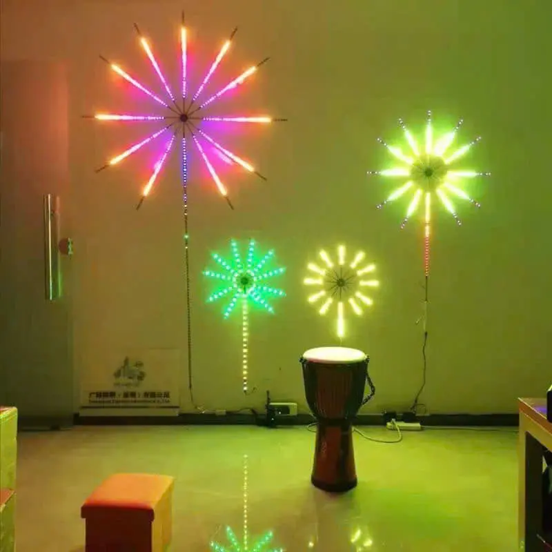 Dây Đèn LED Pháo Hoa 16 Màu Cảm Biến Theo Nhạc , Có Điều Khiển + APP Trên Điện Thoại trang trí tết 2025 7