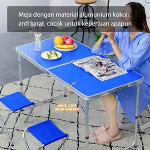 KURIR INSTANT! SEATLE Meja Lipat Jualan Lubang Tengah Meja Lapak Bazar Meja Lipat Koper Outdoor