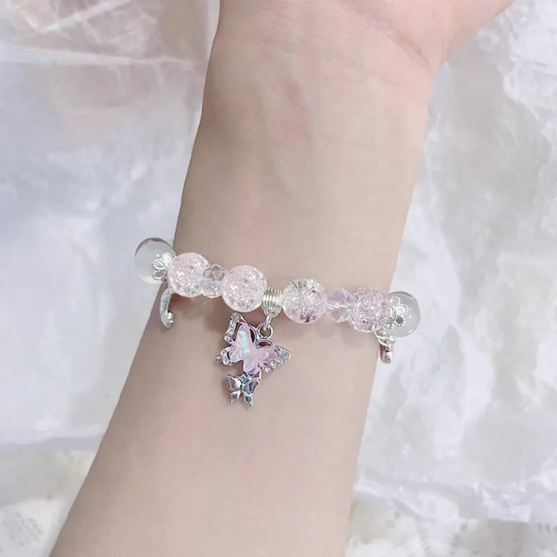 [Yybooklu]COD Super Immortal Butterfly Bracelet Women Sweet Versatile Bracelet Colorful Beaded Bracelet Love Gift 1