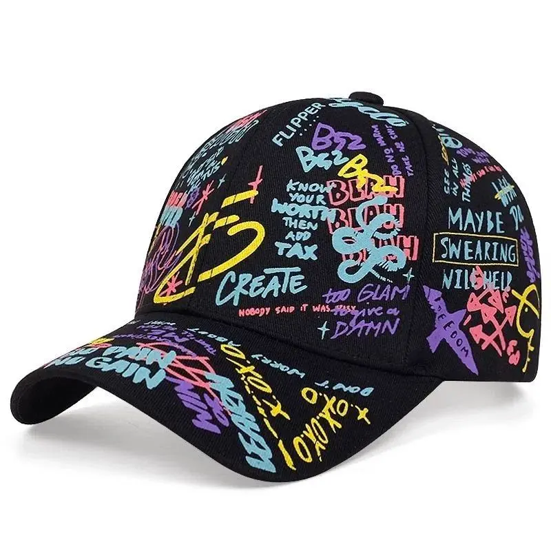 Mũ Bóng Chày Graffiti, Dành Cho Nam Giới, In Sành Điệu, Phong Cách Hip-Hop, Mũ Ấm Mùa Thu Đông, Có Thể Điều Chỉnh, Làm Bằng Bông, Thích Hợp Cho Giới Trẻ, [Điểm Tích Cực 90%] 1