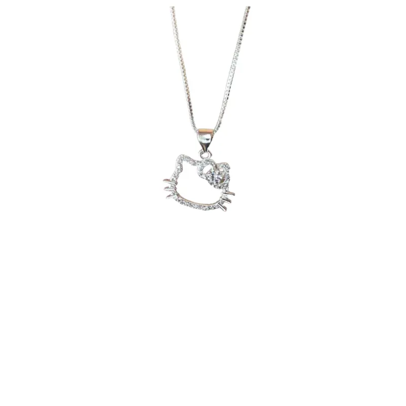 Vòng Cổ Hello Kitty, Sunborui, Mặt Dây Chuyền Dễ Thương Và Đáng Yêu, Dây Chuyền Thổi, Thích Hợp Làm Quà Sinh Nhật Cho Bạn Gái, Quà Tặng Đi Bộ Đường Dài, Bán Chạy Ở Việt Nam Trang Sức Chain 6