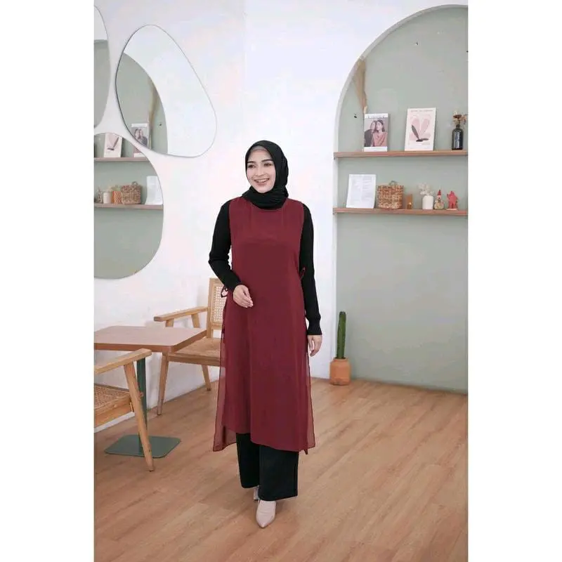 Outer long vest sojin/rompi polos panjang/outer kondangan 0