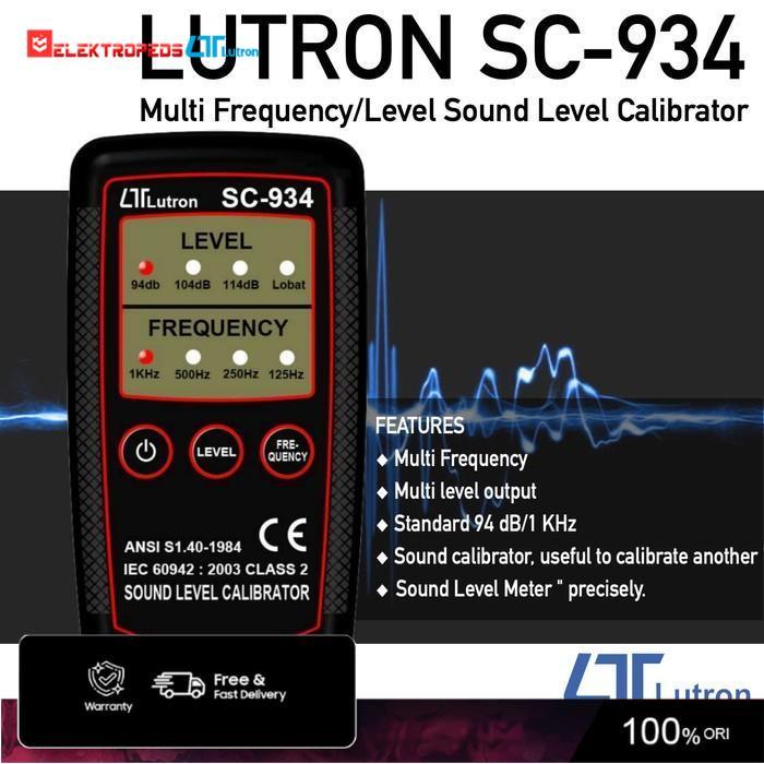 Jual Lutron SC-934 Multi Frequency Sound Level Calibrator - Alternatif ...