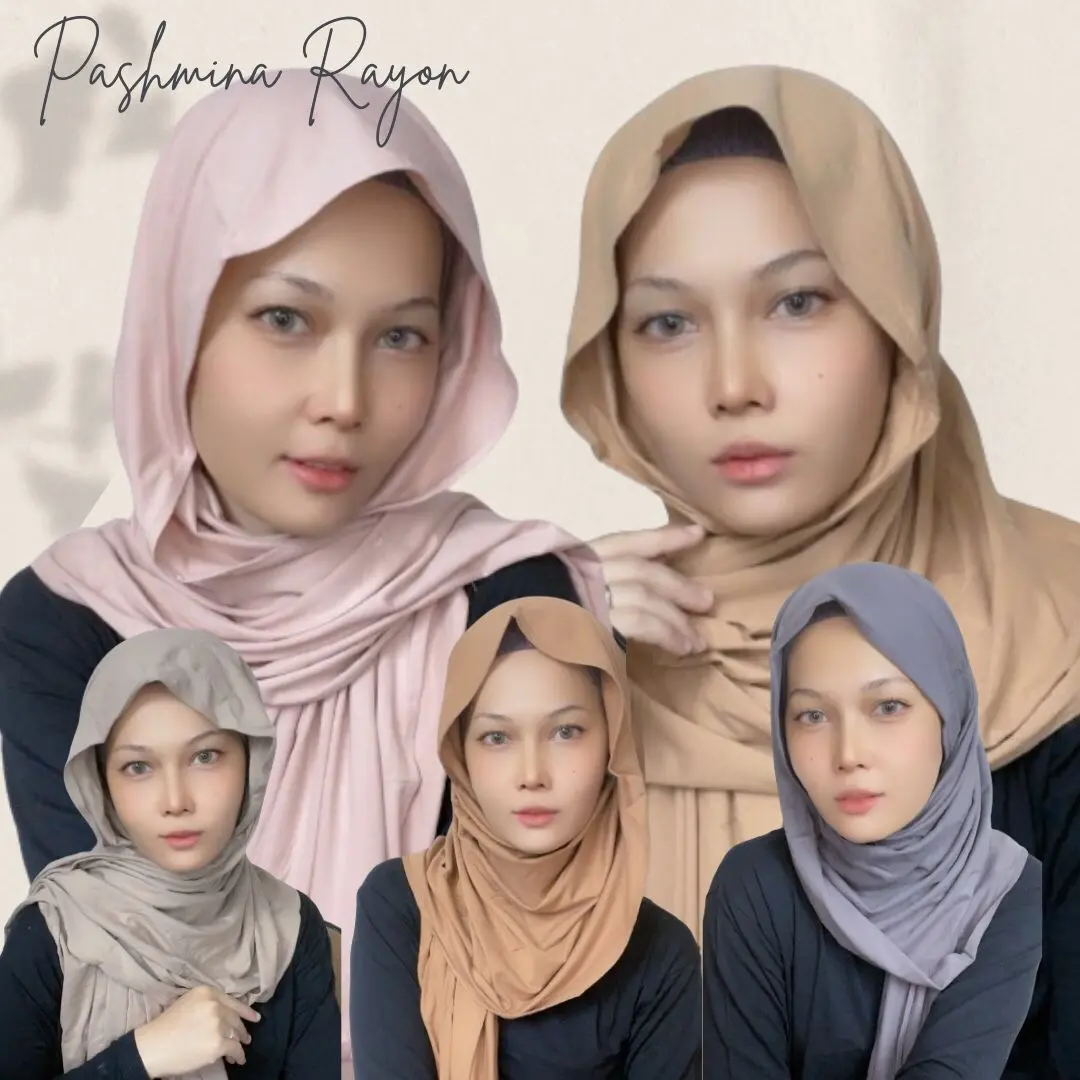 Pashmina Kaos Rayon Premium || Pashmina Mleyot Jilbab Muslim