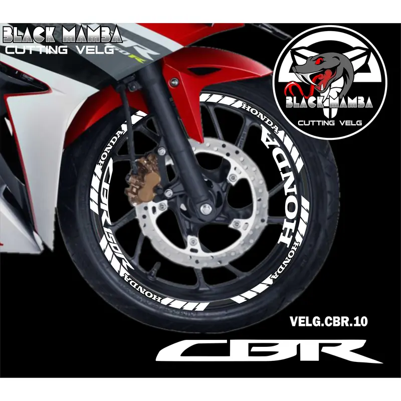 (COD) CUTTING STICKER VELG CBR 150R - STIKER LIS LIST VARIASI BAN/VELG HONDA CBR 150 R 10 5
