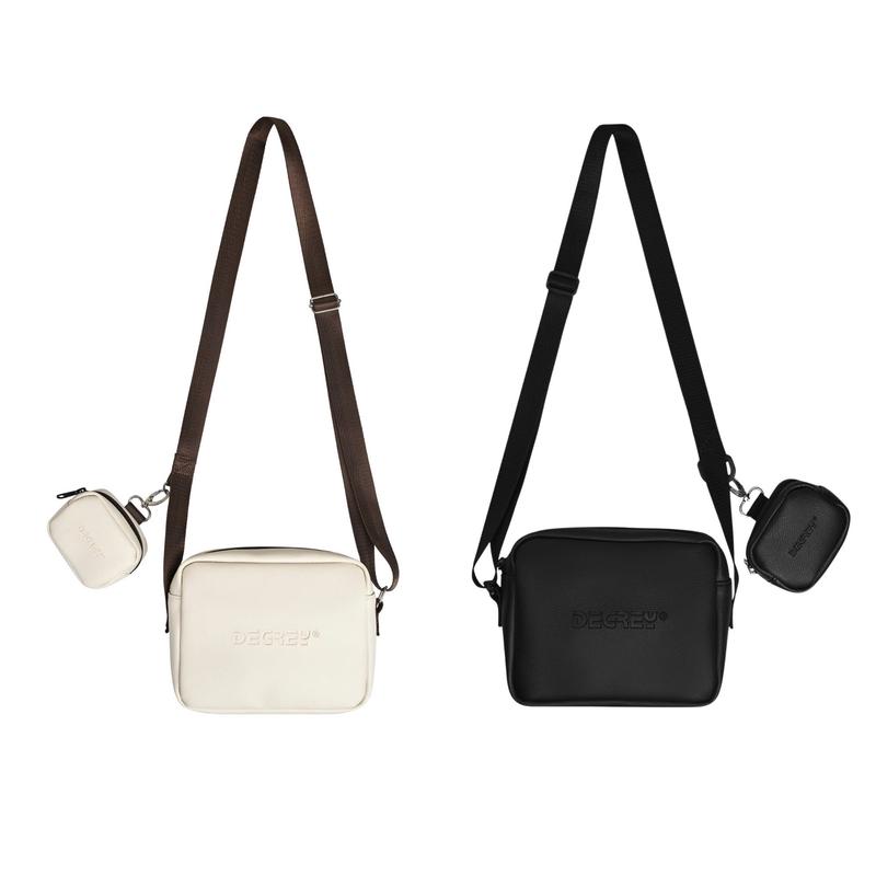 Túi da simili Degrey đeo chéo form vuông thời trang kiểu ngày thiết kế thường ngày Bag Nam Nữ Đeo Vai