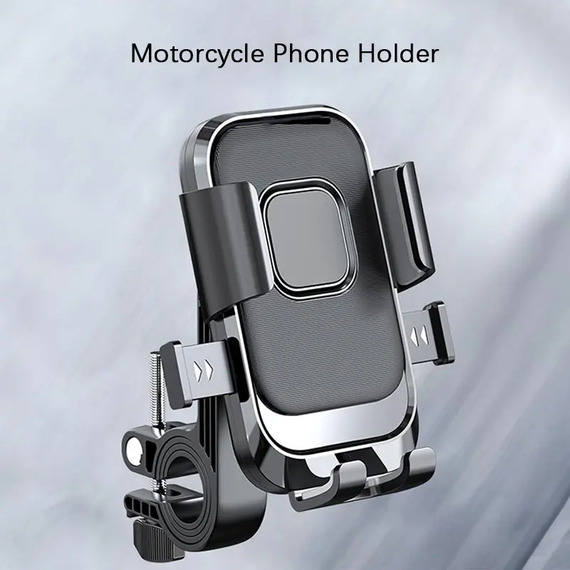 Giá Đỡ Điện Thoại Xe Máy Moto, Hoạt Động Một Tay, Có Thể Xoay 360 °, Thích Hợp Cho Xe Máy Và Xe Tay Ga